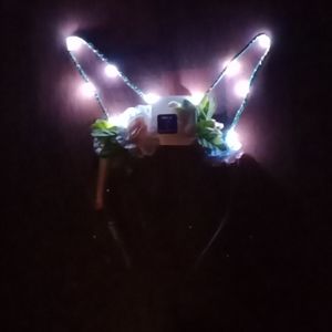 NWT "Icing" light up rabbit headband w/pastel flowers